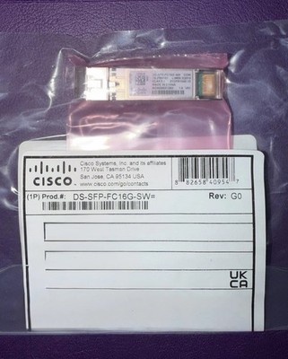 Cisco DS-SFP-FC16G-SW 16 Gbps Fibre Channel SW SFP+, LC, Spare. W Hologram