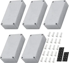 DaierTek 5pcs 1590B Guitar Pedal Enclosure Aluminum 1590B-5Pcs, Natural 