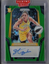 Sarah Ashlee Barker auto rookie card 2025 Panini Prizm WNBA green Portland Fire
