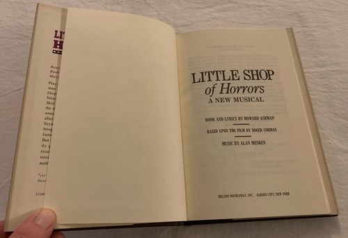 Little Shop Of Horrors : A New Musical BCE Ashman Menken Roger Corman 1982 HC - Picture 9 of 17
