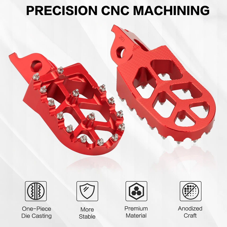 For Honda CR125 CRF150R CRF250R CRF450R CRF300L Dirt Bike Rest Pedal Foot Pegs - Image 2 of 4
