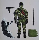 GI JOE CUSTOM Black Major BM Vintage Style SNAKE EYES V2 Action Figure