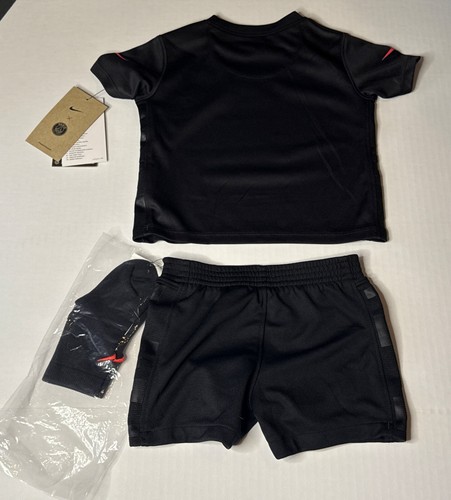 Paris Saint-Germain PSG Nike 6-9 Meses Bebé Infante 2021/22 Negro Kit Conjunto Nuevo - Imagen 10 de 10