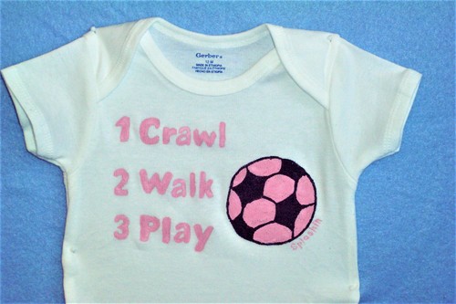 Soccer Baby Gift Set, Soccer Baby Outfit, Handmade - Bild 4 von 7