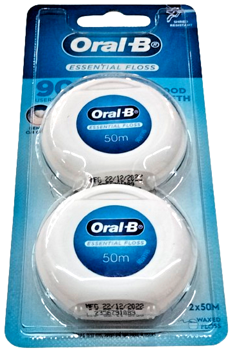 Oral-B Essential Mint Floss - 50m X 12 Pack | UK