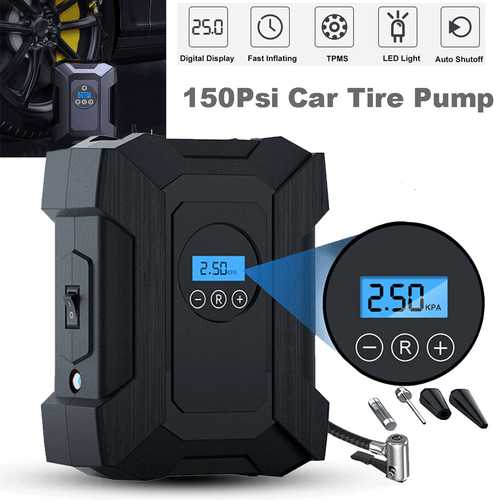 Reifenfüller Auto Luftpumpe Kompressor Elektrisch Tragbar Auto 12V Volt 150 PSI - Bild 1 von 14