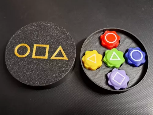 Gonggi, jeux squid game imprimé en 3D, avec boite de rangement
