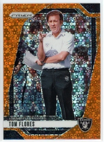 TOM FLORES 2024 Panini Prizm Disco #156 Raiders Coach