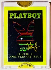 1995 Playboy Chromium Hugh Hefner Auto 40th Anniversary P1 SP Autograph RARE