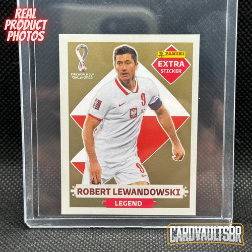 Raro Adesivo Panini FIFA World Cup Qatar 2022 - ORO Extra Robert Lewandowski