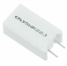 5 x 22R Radial 5W Ceramic Resistor 5%