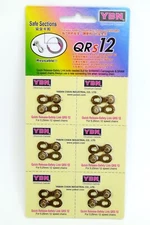 6x YBN QRS 12 Speed Quick Release-Safety Link Chain Link -- Gold (6 units)