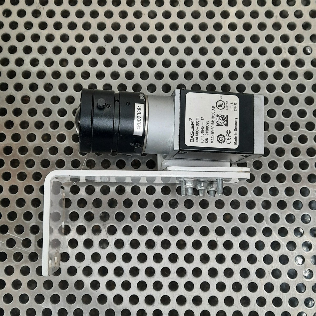 Basler acA1300-30gm Camera + Kowa LM16HC F1.4 Lens + GlobTek Power