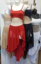 Body Wrappers Lyrical Dress Mesh insert 4 colors MT150 MT250 fishtail skirt