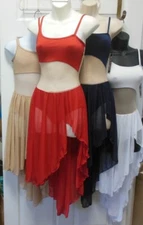 Body Wrappers Lyrical Dress Mesh insert 4 colors MT150 MT250 fishtail skirt