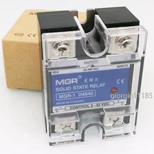 US Stock 40A Solid State Relay SSR DC-AC Input 3-32V DC Load 24-480V ​AC D4840