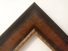 18 X 24 STD PICTURE FRAME 3" WIDE WALNUT PANEL w/ GOLD LIP