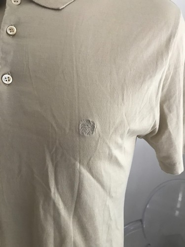 Men's LOEWE 100% Cotton Embroidered Logo Polo Shirt Size Medium ITALY - Picture 2 of 13