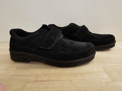 Dr Scholls Mens Black Hook And Loop Closure Shoes, Size 12D, 41DHI D-Ring