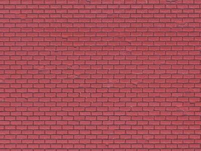 3 moulded plastic sheets of Red brick 21,8 x 11,9cm OO/HO Vollmer 46033