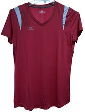 NEW Mizuno 5.0 Balboa Womens Red Silver V-Neck SS Volleyball Jersey Sz XL