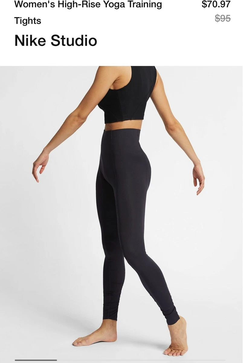 $95 NEW Women’s NIKE Power Studio Lux High Rise Yoga Training Tights AQ0278