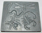 Vintage CREEPY CRAWLERS Bugs Spider Worm Fly or Dragonfly Scorpion Metal Mold — photo 1