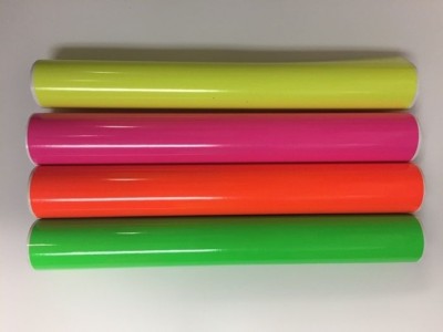 1 Roll Fluorescent Vinyl Yellow 24'' x 10 Feet  Free Shipping Interflex