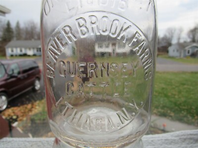 TREQ Milk Bottle Beaver Brook Farm Dairy Walter Arsenault Brooktondale Ithaca NY