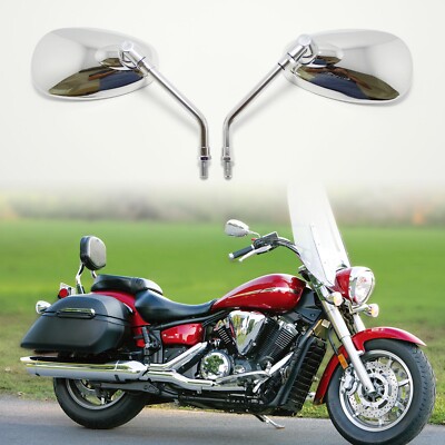Motorradspiegel Rückspiegel M10 Chrom Für Yamaha V Star 250 650 950 1100 1300