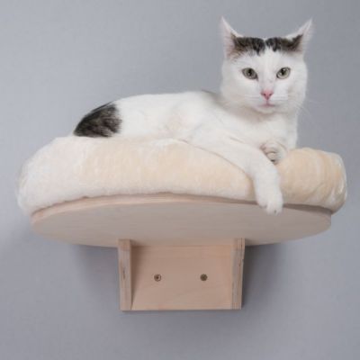 Natural Paradise Wall Mounted Cat Bed Shelf Cushion Washable Polyester Snuggle