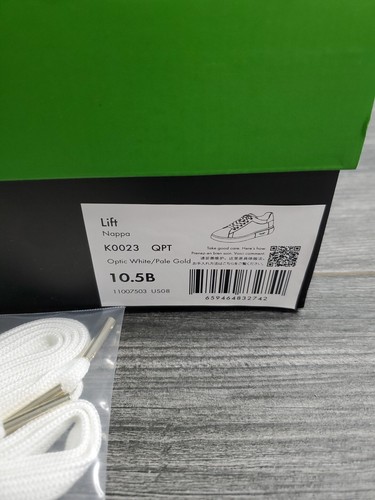 Kate Spade Womens Lift Sneakers Sz 10.5 White Gold - Picture 2 of 10