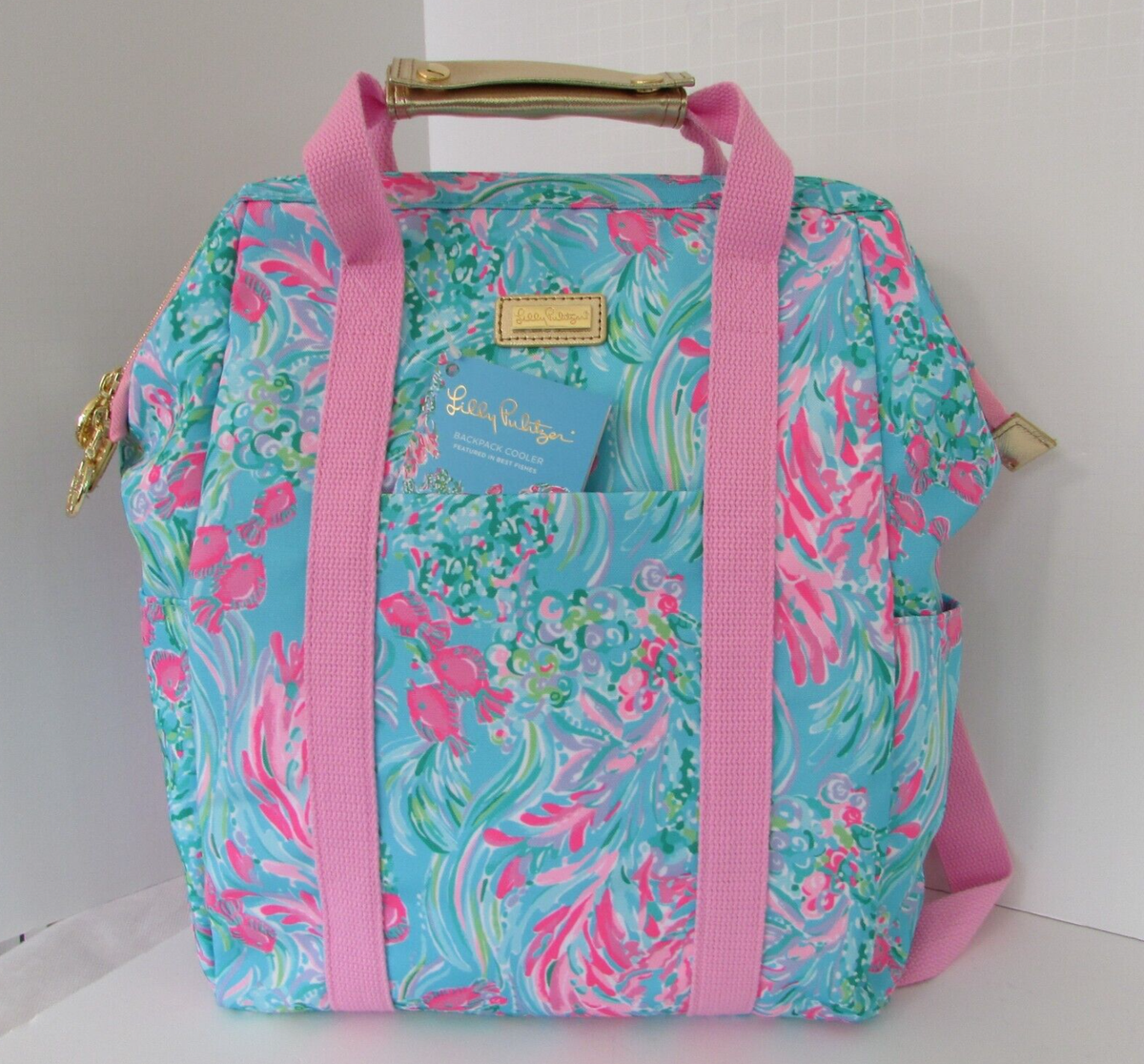 Lilly Pulitzer Pink & Green Tropical Backpack Cooler NWT Backpack Cooler | Multi | Lilly Pulitzer main image 3
