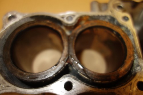 Honda CB-1 400 CB1 CB400F NC27 1990 bloque de cilindros motor dañado - Imagen 8 de 11