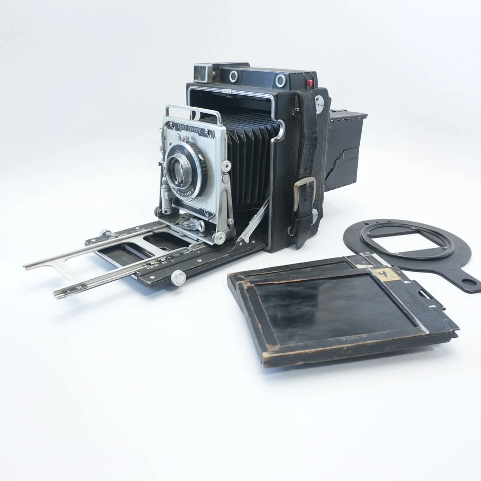 Graflex Crown Graphic 4x5 Camera w/ Kodak Ektar f:4.7 127mm Supermatic Shutter - Image 2 of 4