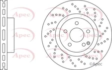 APEC DSK2866 Brake Disc Front Perforated / Vented Fits Mercedes CLS E-Class SL