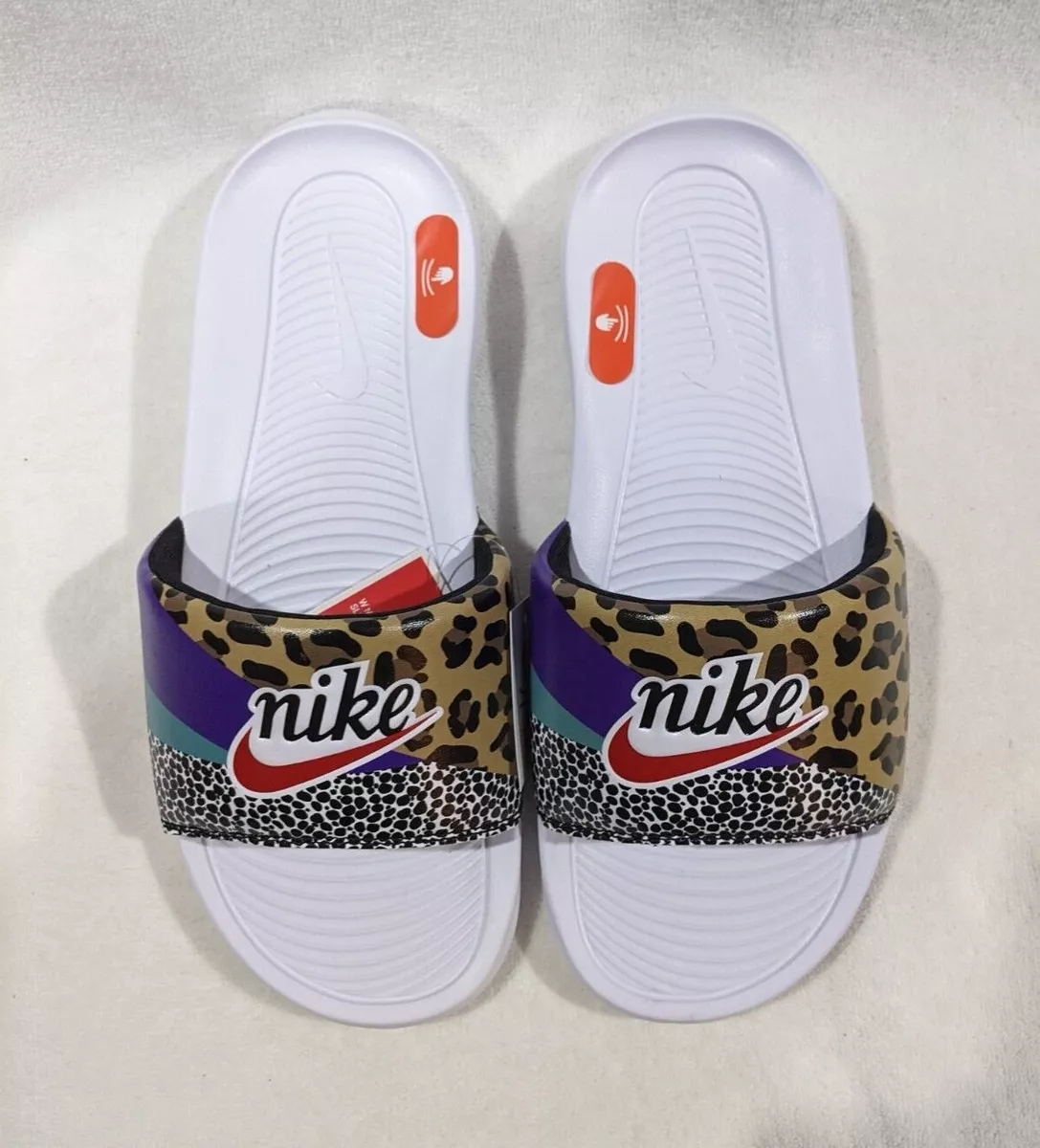 Nike Victori One Print White Multicolor Women s Slides Sandals