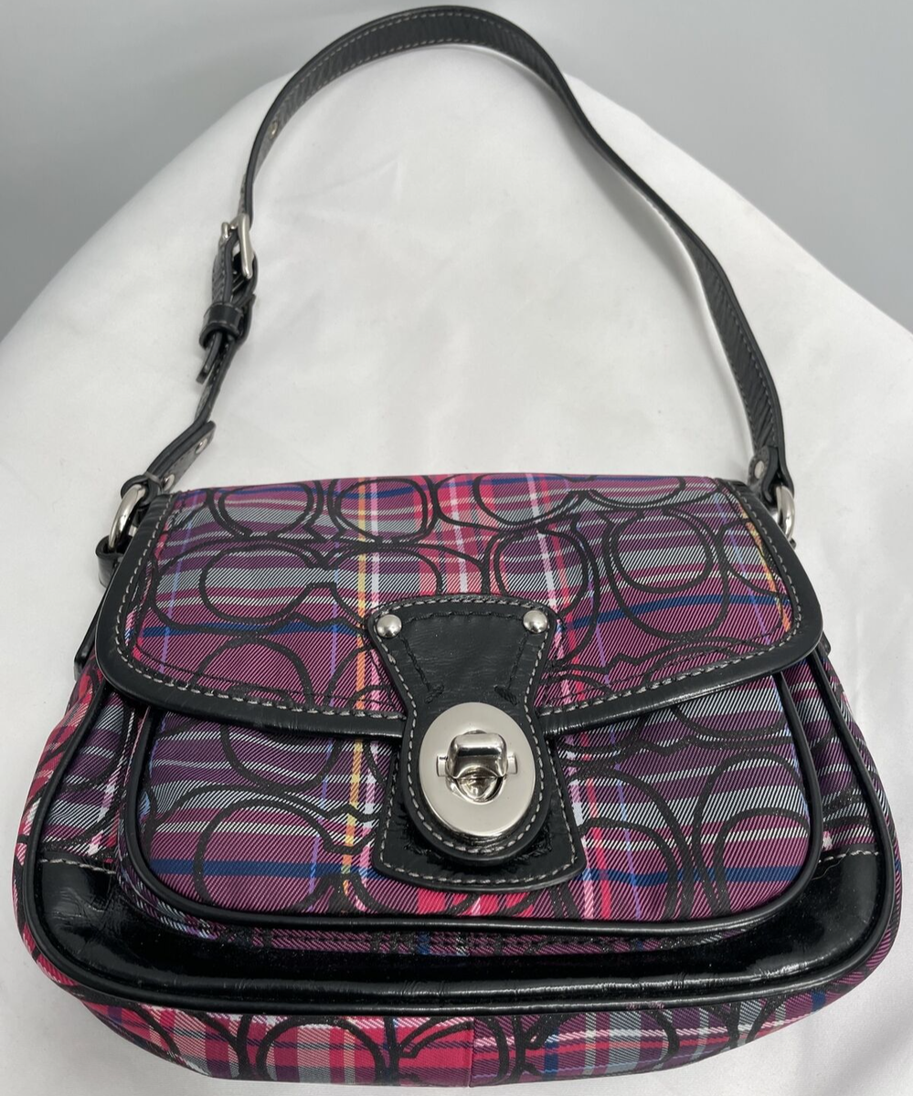 COACH TARTAN POPPY SMALL PENNY FLAP MULTICOLOR PURSE G1026 COACH TARTAN POPPY SMALL PENNY FLAP MULTICOLOR PURSE G1026