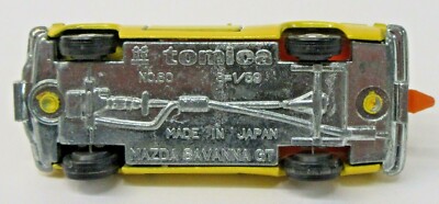 Tomica 80 MAZDA SAVANNA GT yellow Made in JAPAN diecast Mint in