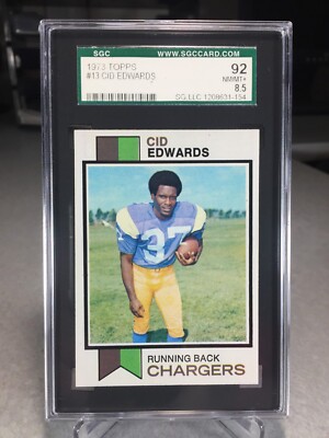 1973 Topps Cid Edwards #13 - SGC 8.5 - San Diego Chargers | eBay