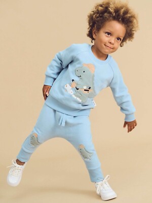 NWT Huxbaby Dino Sweatsuit- SZ 7