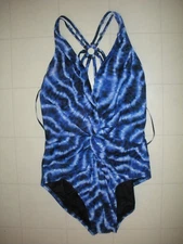 Magicsuit Blue & Multicolor New Wave Drew 1 Pc Swimsuit Sz 10 NWT