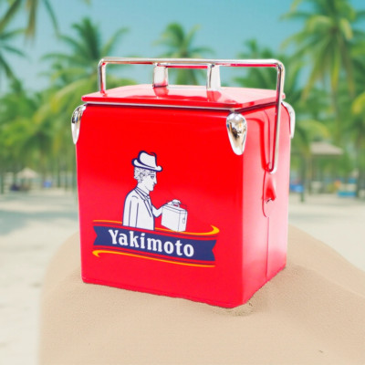Ice Chest Vintage Metal 14QT Yakimoto Outdoor Rolling Steel Legacy Cooler