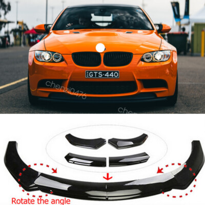 Front Bumper Lip Splitter Spoiler Glossy Black For F30 F80 E90 M4 M3 328i