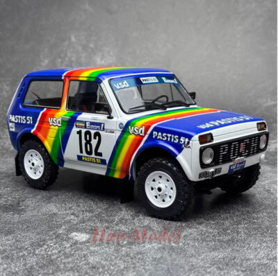 Solid 1/18 Lada Niva #182 DAKAR 1984 Car Metal Diecast Model Car Toys Gifts