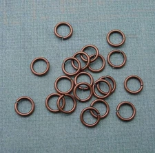 Jumprings Antiqued Copper Heavy Strong OD-5mm -100pcs.