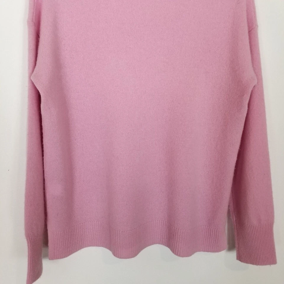 Suéter Pullover Nordstrom Mujer Cachemira Cuello Alto Talla M Rosa Suave Acogedor Foto 3 de 4