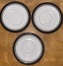 3 x Hornsea Lancaster Vitramic Brown Saucers Spares Replacements