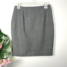 Y2K Abercrombie Fitch 100 Worsted Wool Gray Mini Skirt Size 10