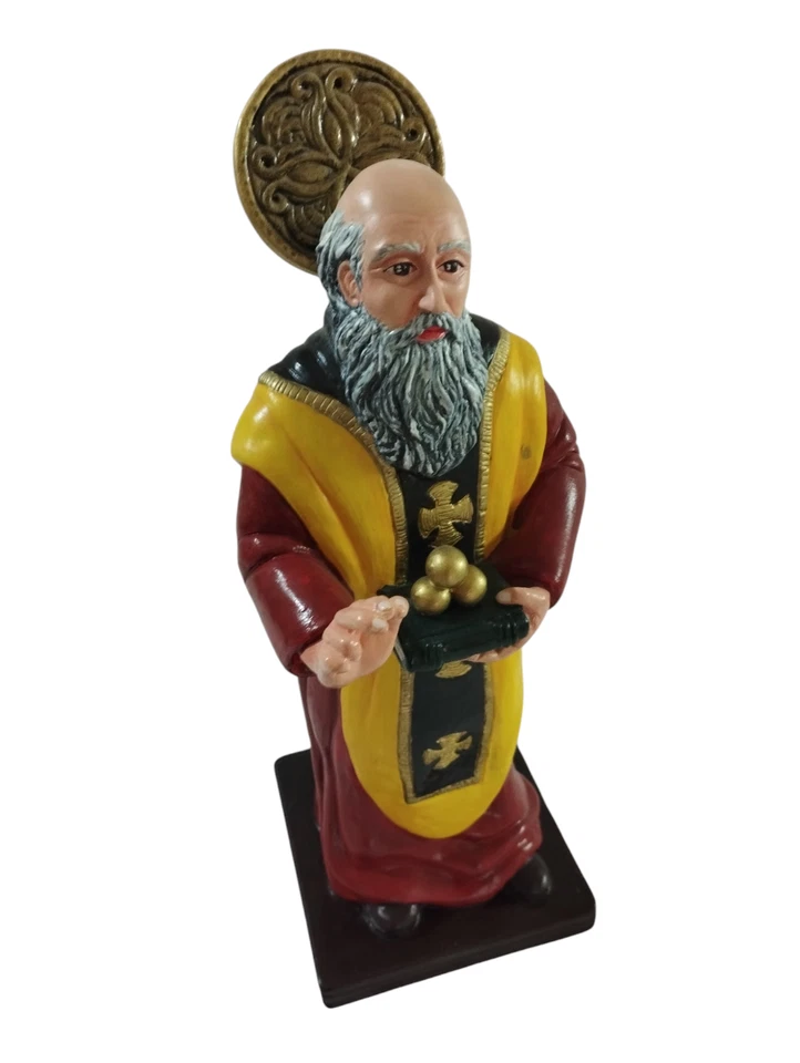 San Nicola. Scultura. Terracotta. Pezzo unico. Statua religiosa - Immagine 4 di 4